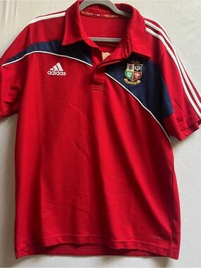 Adidas British & Irish Lions 2009 Tour Rugby Polo Shirt Red Men's M